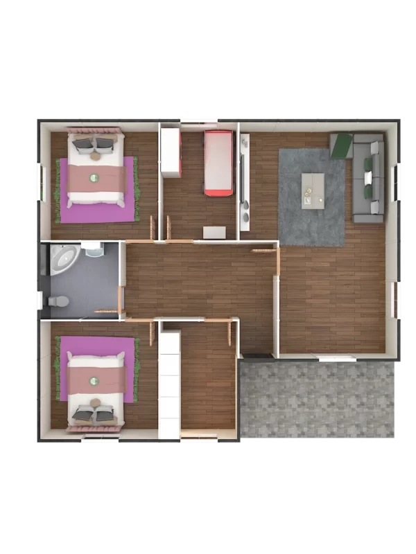 117 M² Tek Katlı Prefabrik Ev - Görsel 3