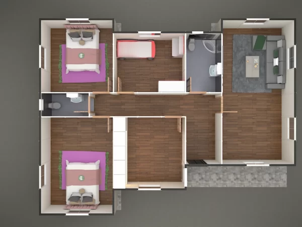 121 M² Tek Katlı Prefabrik Ev - Görsel 3