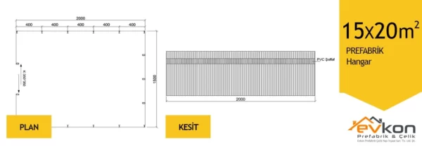 15X20 M² Hangar - Görsel 3