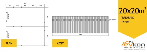 20X20 M² Hangar - Görsel 2