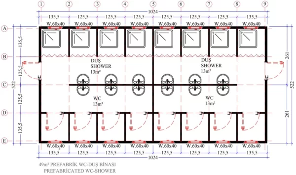 49 M² Prefabrik WC & Duş - Görsel 3