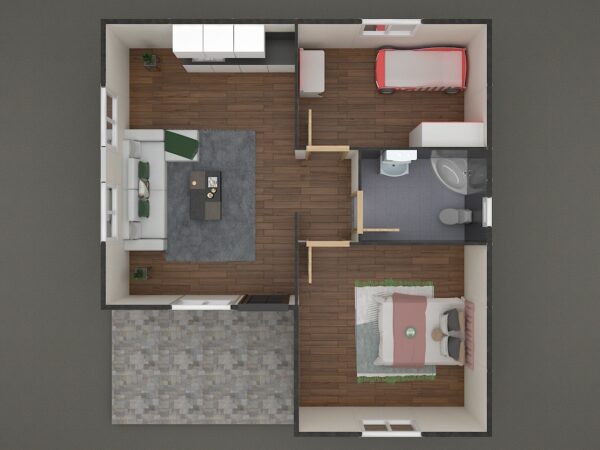 49 M² Tek Katlı Prefabrik Ev - Görsel 3