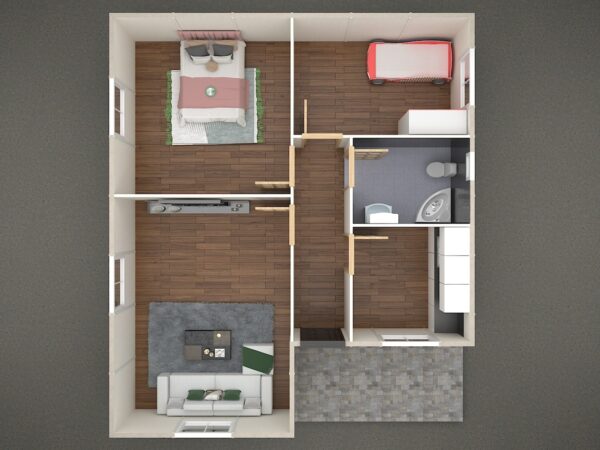 68 M² Tek Katlı Prefabrik Ev - Görsel 3