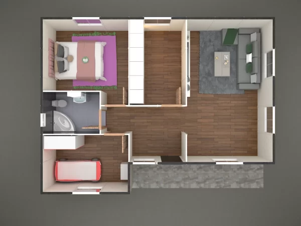 78 M² Tek Katlı Prefabrik Ev - Görsel 3