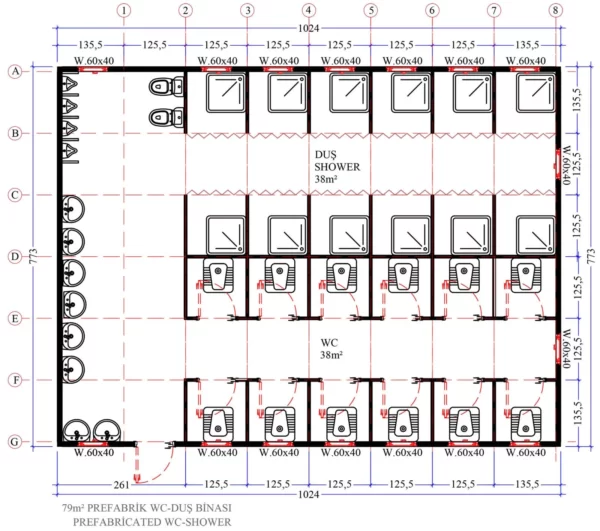 79 M² Prefabrik WC & Duş - Görsel 3