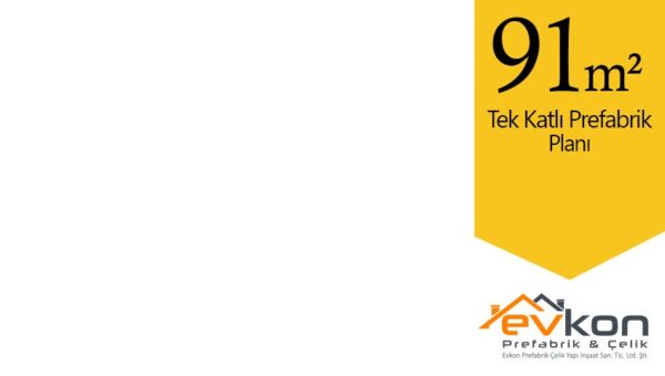 91 M² Tek Katlı Prefabrik Ev - Görsel 3