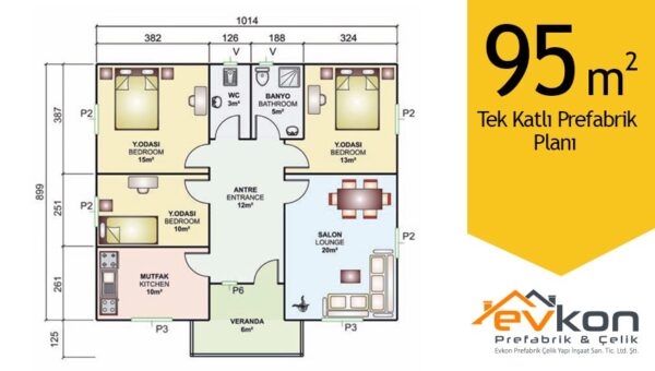 95 M² Tek Katlı Prefabrik Ev - Görsel 3